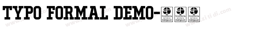 Typo Formal Demo字体转换